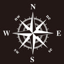 D-336 Car Compass Graphic Sticker Hood Car Body Universal Sticker(White)
