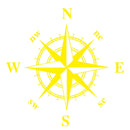 D-336 Car Compass Graphic Sticker Hood Car Body Universal Sticker(Yellow)
