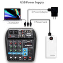 TEYUN A4 4-way Small Microphone Digital Mixer Live Recording Effector(US Plug)