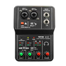 TEYUN Q-12 Computer Recording Sound Card USB Drive-free Recording Arranger(Black)