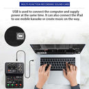 TEYUN Q-12 Computer Recording Sound Card USB Drive-free Recording Arranger(Black)