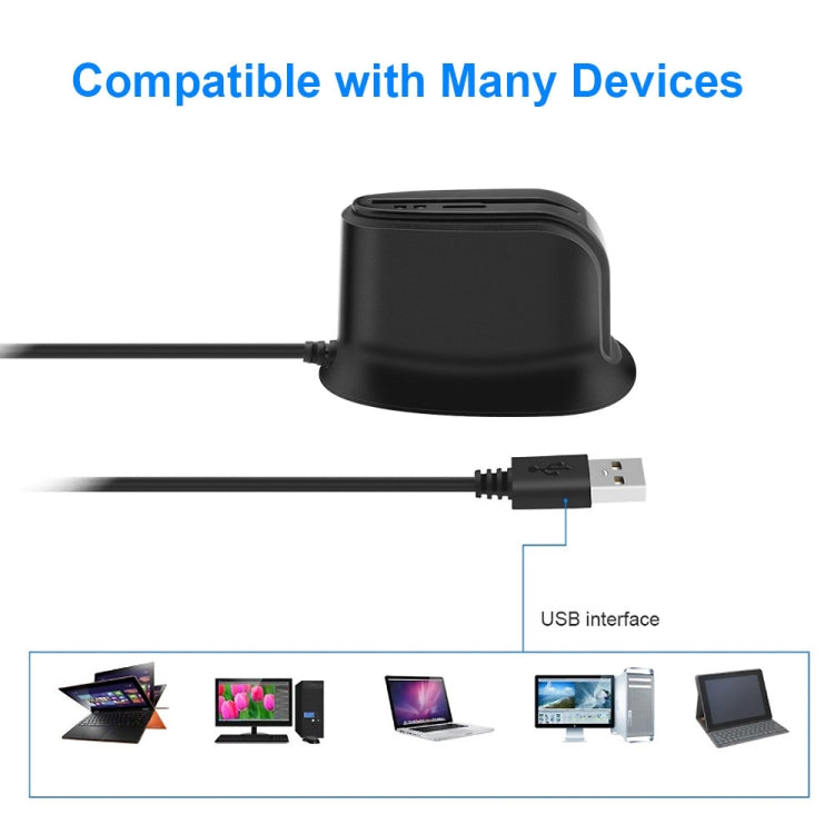 Rocketek SCR812 USB 2.0 Smart Card Reader IC ID CAC TF Card Reader(Black)