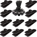 Outdoor Camping Windproof Canopy Fixed Tent Clip Rope Buckle Set 10 Clips+10 Black Ropes