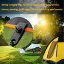 Outdoor Camping Windproof Canopy Fixed Tent Clip Rope Buckle Set 10 Clips+10 Black Ropes