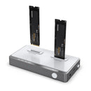 Usb 3.2 Gen2 Dual M.2 Solid State Drive Box Nvme Docking Station , UK Plug