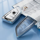 Transparent TPU Car Key Case For BMW Blade Style(Transparent)