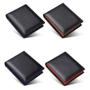 TP-215 Leather RFID Anti-theft Tri-fold Short Wallet(Black)