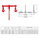 Ratchet Tightening Rigging Truck Chain Tensioner Manual Car Sealer, Specification: 5/16-3/8