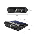 Car Solar HUD Tire Pressure Monitoring GPS Speed Time Altitude Table(Black)