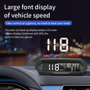 Car Solar HUD Tire Pressure Monitoring GPS Speed Time Altitude Table(Black)