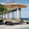 Polyester Parasol Replacement Cloth Round Garden Umbrella Cover, Size: 2m 6 Ribs(Khaki)