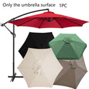 Polyester Parasol Replacement Cloth Round Garden Umbrella Cover, Size: 2.7m 6 Ribs(Black)