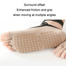 Non-slip Backless Cross Strap Five-finger Yoga Socks(Full Fingers Black)