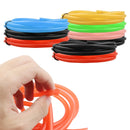 10PCS Motorcycle Modification Oil Pipe Rubber Gasoline Pipe, Length: 1m(Orange)