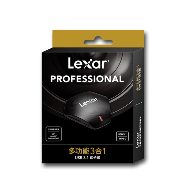 Lexar LRWR500 3 In 1 TF Card SD Card CF Card Multi-Function USB3.1 Card Reader(Black)