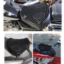Shock-Absorbing Breathable Honeycomb Motorcycle Seat Cushion, Specification: PE Bag+Mesh Cover