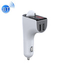 V14 Car Bluetooth Headset FM FD Wireless Launchers Dual USB Car Charging(White)