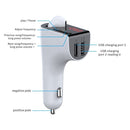 V14 Car Bluetooth Headset FM FD Wireless Launchers Dual USB Car Charging(White)
