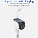 V14 Car Bluetooth Headset FM FD Wireless Launchers Dual USB Car Charging(White)