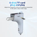 V14 Car Bluetooth Headset FM FD Wireless Launchers Dual USB Car Charging(White)