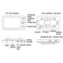 5.0 inch Portable HD Electronic Vision Aid Low Vision Magnifying Glass Reader, US Plug(Black)