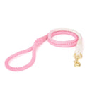 Gradient Dyed Woven Cotton Rope Pet Collar Neck Sleeve Leash(Peach Pink)