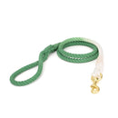 Gradient Dyed Woven Cotton Rope Pet Collar Neck Sleeve Leash(Dark Green)