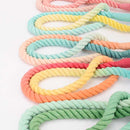 Gradient Dyed Woven Cotton Rope Pet Collar Neck Sleeve Leash(Dark Green)