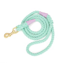 Pet Traction Rope Hand Knitted Cotton Dog Leash(Mint Green)