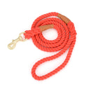 Pet Traction Rope Hand Knitted Cotton Dog Leash(Red)