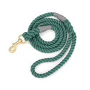 Pet Traction Rope Hand Knitted Cotton Dog Leash(Dark Green)