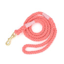 Pet Traction Rope Hand Knitted Cotton Dog Leash(Peach Pink)