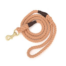 Pet Traction Rope Hand Knitted Cotton Dog Leash(Apricot)