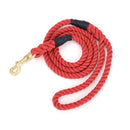 Pet Traction Rope Hand Knitted Cotton Dog Leash(Maroon)
