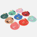 Pet Traction Rope Hand Knitted Cotton Dog Leash(Light Pink)