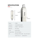 Netac U782C Type-C Dual Interface High-Speed Metal Computer USB Flash Drive, Capacity: 64GB