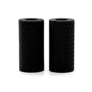 1 Pair Dumbbell Barbell Grip Silicone Thick Bar Handles(Black)