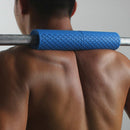 1 Pair Dumbbell Barbell Grip Silicone Thick Bar Handles(Black)