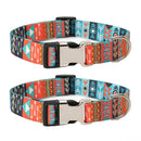2 PCS Pet Ethnic Style Polyester Cotton Print Pattern Collar, Size: S: 1.5x27-43cm(Maya Fans)