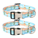 2 PCS Pet Ethnic Style Polyester Cotton Print Pattern Collar, Size: S: 1.5x27-43cm(Summer Beach)