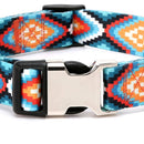 2 PCS Pet Ethnic Style Polyester Cotton Print Pattern Collar, Size: L: 2.5x38-61cm(Aurora Forest)