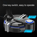 F18 Dual Interface Computer Microphone with Phone Stand Function(3.5 Version Black Blue)