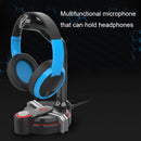 F18 Dual Interface Computer Microphone with Phone Stand Function(3.5 Version Black Blue)