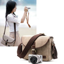 Casual SLR Camera Canvas Crossbody Bag(Gray)