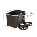 Car Paper Box Hanging Armrest Box Storage Box Cup Holder(Black Double Cup)