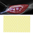 Honeycomb Rear Tail Light Reflective Decorative Sticker 48x30cm(Reflector Yellow)