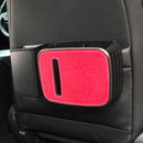 Car Drain Tissue Box Umbrella Storage Pocket Bag Storage Box Car Trash Can(Flip Fur Red)