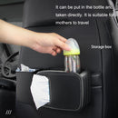 Car Drain Tissue Box Umbrella Storage Pocket Bag Storage Box Car Trash Can(Flip Fur Red)