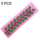 5 PCS Long Strip Lace Tree Leaf Fondant Silicone Mold