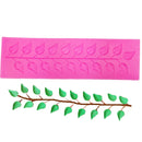 5 PCS Long Strip Lace Tree Leaf Fondant Silicone Mold